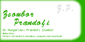 zsombor prandofi business card